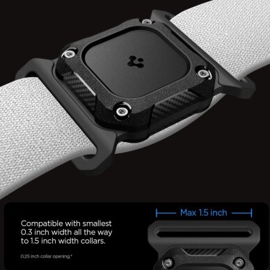 AirTag 1/2 dėklas Spigen Tough Armor Pet Collar – juodas 1