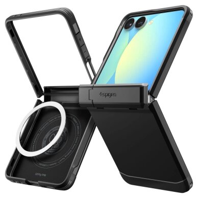 Samsung Galaxy Z Flip 7 dėklas Spigen Tough Armor Pro Mag, MagSafe – juodas 1