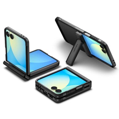 Samsung Galaxy Z Flip 7 dėklas Spigen Tough Armor Pro Mag, MagSafe – juodas 10