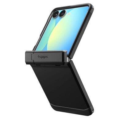 Samsung Galaxy Z Flip 7 dėklas Spigen Tough Armor Pro Mag, MagSafe – juodas 17
