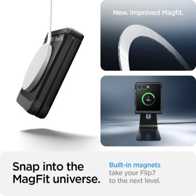 Samsung Galaxy Z Flip 7 dėklas Spigen Tough Armor Pro Mag, MagSafe – juodas 21 Samsung Galaxy Z Flip 7 dėklas Spigen Tough Armor Pro Mag, MagSafe – juodas 21
