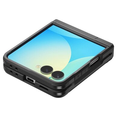 Samsung Galaxy Z Flip 7 dėklas Spigen Tough Armor Pro Mag, MagSafe – juodas 6