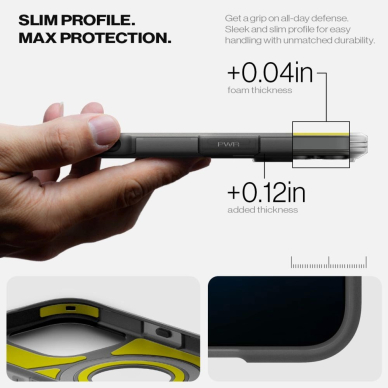 Spigen Tough Armor "T" Mag MagSafe dėklas iPhone 16 Pro - juodas 15