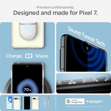 Dėklas Spigen Ultra Hybrid case for Google Pixel 7 Skaidrus 14