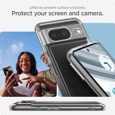 Spigen Ultra Hybrid dėklas Google Pixel 8 - permatomas 12