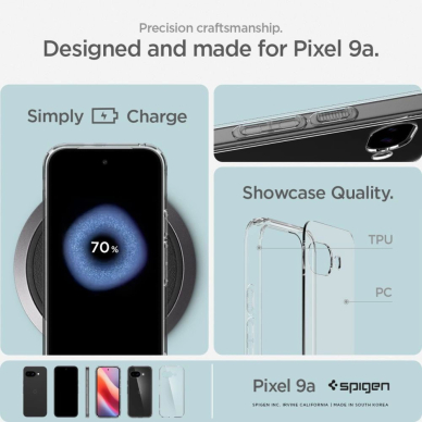 Spigen Ultra Hybrid dėklas Google Pixel 9A - permatomas 13