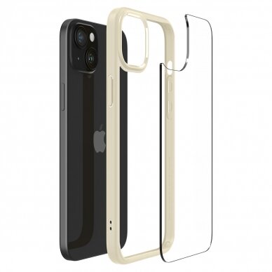 Spigen Ultra Hybrid case for iPhone 15 Plus - Kreminė 5 Spigen Ultra Hybrid case for iPhone 15 Plus - Kreminė 5