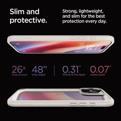 Spigen Ultra Hybrid Dėklas skirtas iPhone 16 Pro - titanium 13