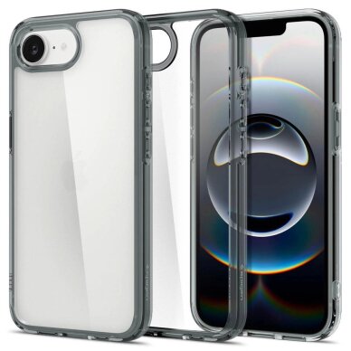 iPhone 16E dėklas Spigen Ultra Hybrid – pilkas 1