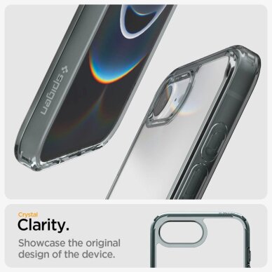 iPhone 16E dėklas Spigen Ultra Hybrid – pilkas 11