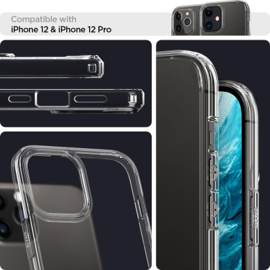 Aukštos Kokybės Dėklas Spigen Ultra Hybrid Iphone 12 Pro / Iphone 12 Skaidrus 9 Aukštos Kokybės Dėklas Spigen Ultra Hybrid Iphone 12 Pro / Iphone 12 Skaidrus 9