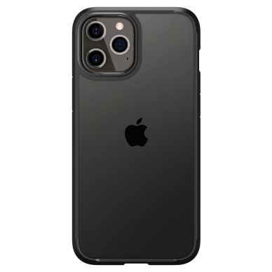 Aukštos Kokybės Dėklas Spigen Ultra Hybrid Iphone 12 Pro / Iphone 12 Matinis Juodas Aukštos Kokybės Dėklas Spigen Ultra Hybrid Iphone 12 Pro / Iphone 12 Matinis Juodas