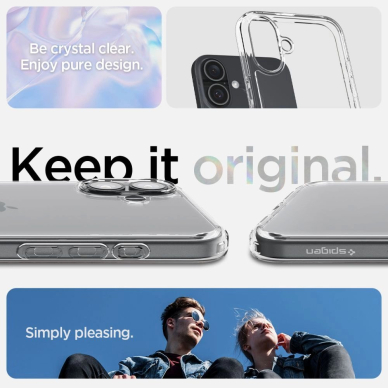 Spigen Ultra Hybrid iPhone 16 Dėklas - Permatomas 7