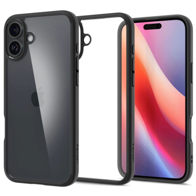 Spigen Ultra Hybrid iPhone 16 Dėklas - Matinis Juodas Spigen Ultra Hybrid iPhone 16 Dėklas - Matinis Juodas