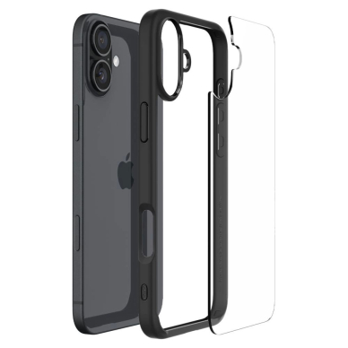 Spigen Ultra Hybrid iPhone 16 Plus Dėklas - Matinis Juodas 6