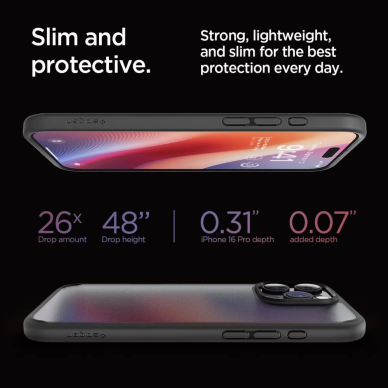 Spigen Ultra Hybrid iPhone 16 Pro Dėklas - Juodas 11