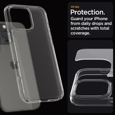 Spigen Ultra Hybrid iPhone 16 Pro Dėklas - Permatomas 10