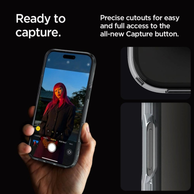Spigen Ultra Hybrid iPhone 16 Pro Dėklas - Permatomas 12