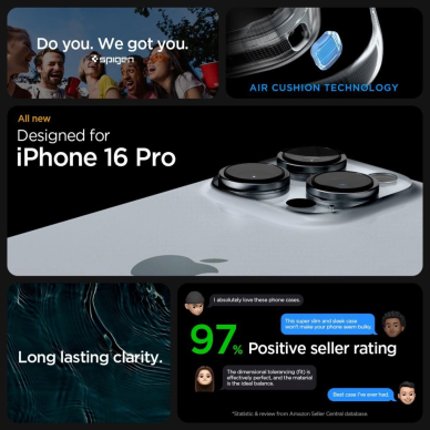 Spigen Ultra Hybrid iPhone 16 Pro Dėklas - Permatomas 10 Spigen Ultra Hybrid iPhone 16 Pro Dėklas - Permatomas 10