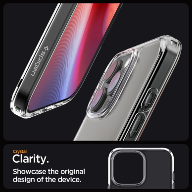Spigen Ultra Hybrid iPhone 16 Pro Dėklas - Permatomas 11