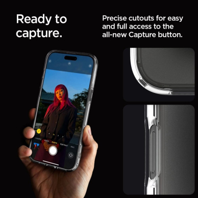 Spigen Ultra Hybrid iPhone 16 Pro Dėklas - Permatomas 9