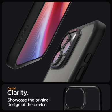 Spigen Ultra Hybrid iPhone 16 Pro Dėklas - Matinis Juodas 11