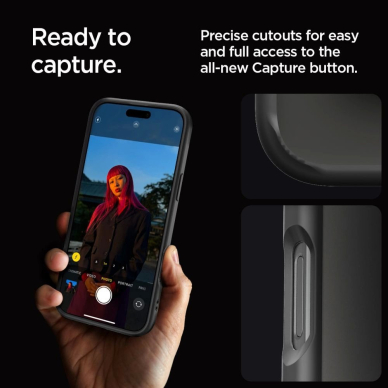 Spigen Ultra Hybrid iPhone 16 Pro Dėklas - Matinis Juodas 12