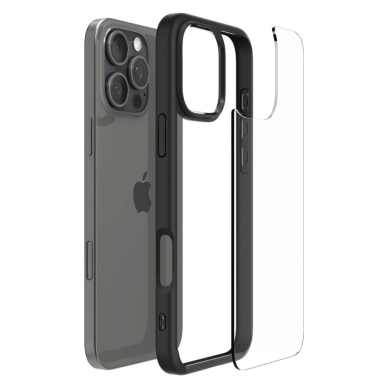 Spigen Ultra Hybrid iPhone 16 Pro Dėklas - Matinis Juodas 8