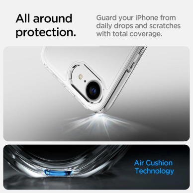 Spigen Ultra Hybrid iPhone 16e Dėklas - Permatomas 12