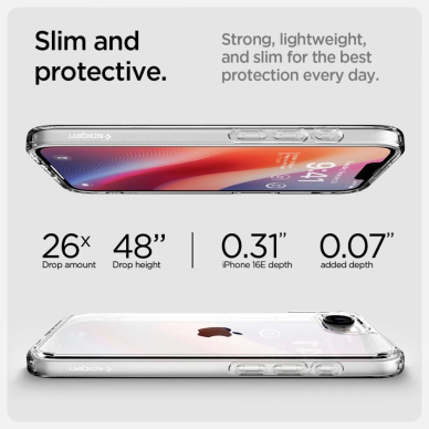 Spigen Ultra Hybrid iPhone 16e Dėklas - Permatomas 13