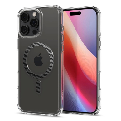 Spigen Ultra Hybrid Mag Anglies pluošto Dėklas with MagSafe skirtas iPhone 16 Pro - Tamsiai Pilkas 1