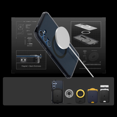 Spigen Ultra Hybrid Mag Dėklas Samsung Galaxy S25 Zero One - Juodas 17 Spigen Ultra Hybrid Mag Dėklas Samsung Galaxy S25 Zero One - Juodas 17