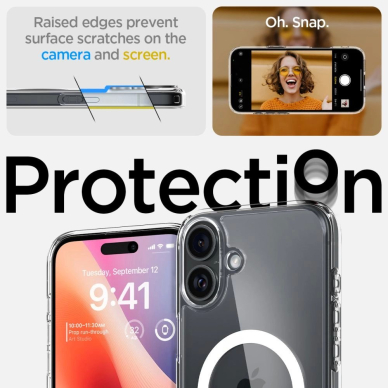 Spigen Ultra Hybrid Mag Dėklas with MagSafe skirtas iPhone 16 Plus - Baltas 11