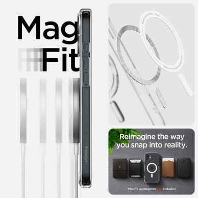 Spigen Ultra Hybrid Mag Dėklas with MagSafe skirtas iPhone 16 Plus - Baltas 12