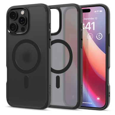 Spigen Ultra Hybrid Mag Dėklas with MagSafe skirtas iPhone 16 Pro - Juodas