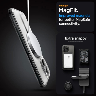 Spigen Ultra Hybrid Mag Dėklas with MagSafe skirtas iPhone 16 Pro - Permatomas 6