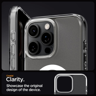 Spigen Ultra Hybrid Mag Dėklas with MagSafe skirtas iPhone 16 Pro Max - Permatomas 5