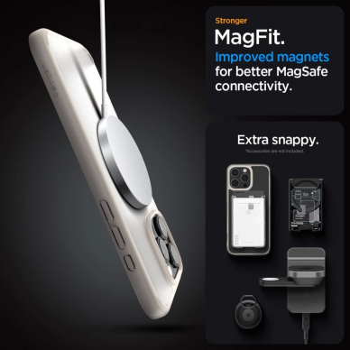 Spigen Ultra Hybrid Mag Dėklas with MagSafe skirtas iPhone 16 Pro - titanium 7