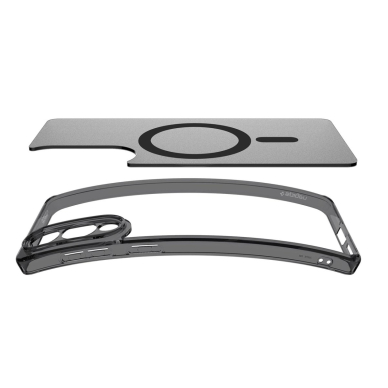 Samsung Galaxy S25 Edge Spigen Ultra Hybrid Mag dėklas su MagSafe - juodas permatomas 5