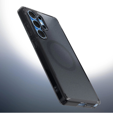 Samsung Galaxy S25 Edge Spigen Ultra Hybrid Mag dėklas su MagSafe - juodas permatomas 7