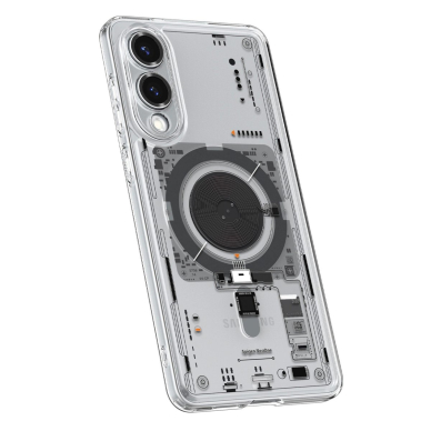 Samsung Galaxy S25 Edge Spigen Ultra Hybrid Mag dėklas su MagSafe ir spauda - permatomas 5