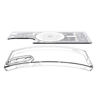 Samsung Galaxy S25 Edge Spigen Ultra Hybrid Mag dėklas su MagSafe ir spauda - baltas 5