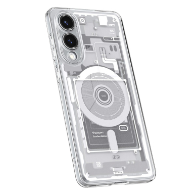 Samsung Galaxy S25 Edge Spigen Ultra Hybrid Mag dėklas su MagSafe ir spauda - baltas 6