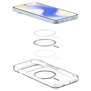 Google Pixel 10 / 10 Pro Spigen Ultra Hybrid Mag MagSafe dėklas – skaidrus ir baltas 7