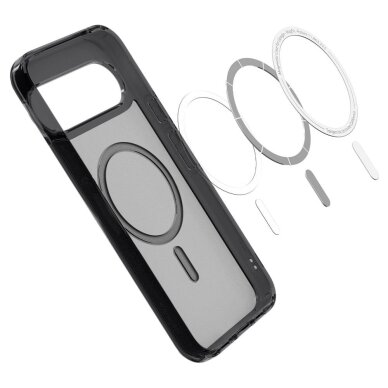 Google Pixel 10 / 10 Pro Spigen Ultra Hybrid Mag MagSafe dėklas – skaidriai juodas 9
