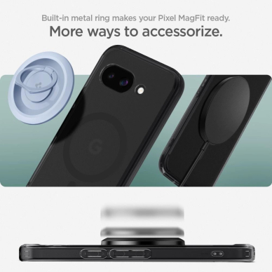 Spigen Ultra Hybrid Mag MagSafe dėklas Google Pixel 9A - permatomas/juodas 10