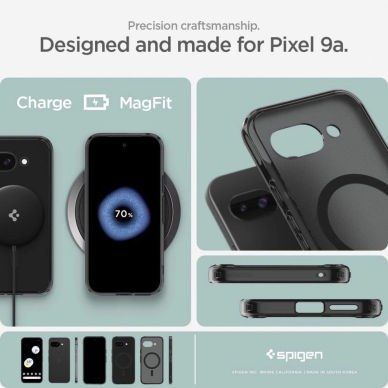 Spigen Ultra Hybrid Mag MagSafe dėklas Google Pixel 9A - permatomas/juodas 13