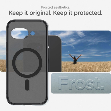 Spigen Ultra Hybrid Mag MagSafe dėklas Google Pixel 9A - permatomas/juodas 9