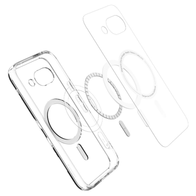 Spigen Ultra Hybrid Mag MagSafe dėklas Google Pixel 9A - permatomas/baltas 5