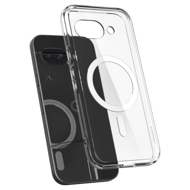 Spigen Ultra Hybrid Mag MagSafe dėklas Google Pixel 9A - permatomas/baltas 6